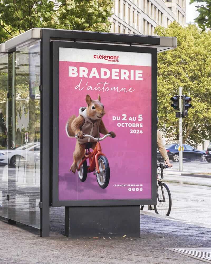 affiche format sucette de la braderie de clermont 2024