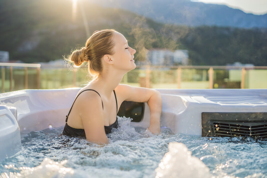 femme dans un spa