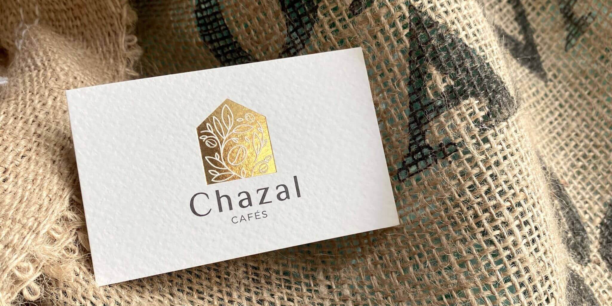 carte de visite de chazal cafés, réalisé par l'agence com commerce