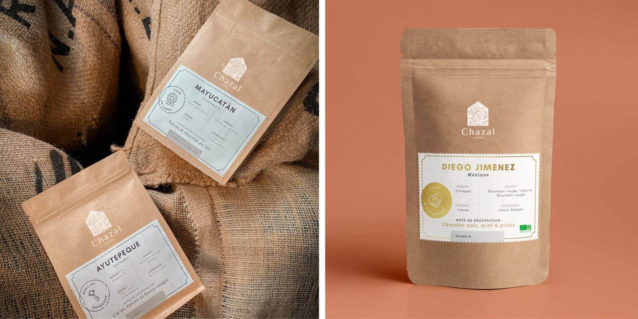 packaging réalisés par l'agence de communication com commerce