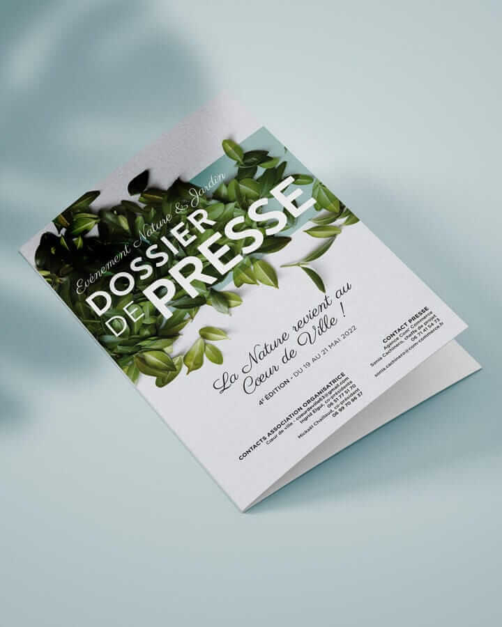 dossier de presse de l'événement Nature et Jardin, organisé par l'agence Com' Commerce