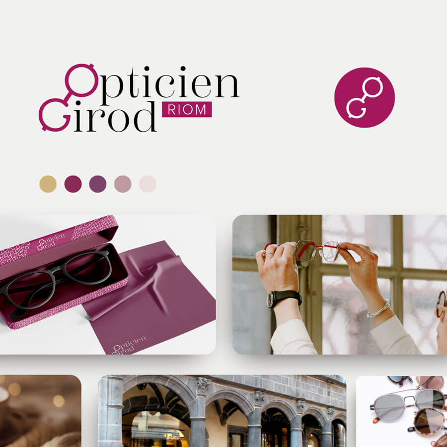 logo et charte graphique de la boutique opticien girod