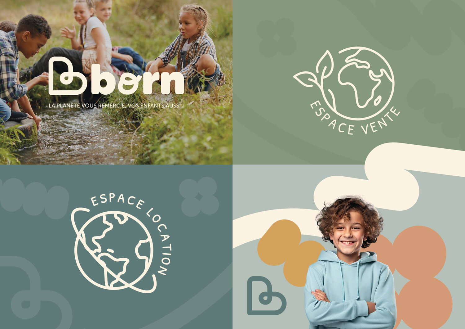 éléments de la charte graphique du logo bborn - identité visuelle à clermont-ferrand