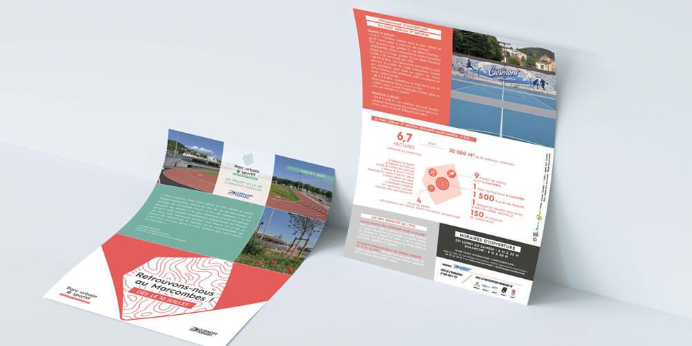 supports print créé par l'agence com commerce pour le stade philippe marcombes