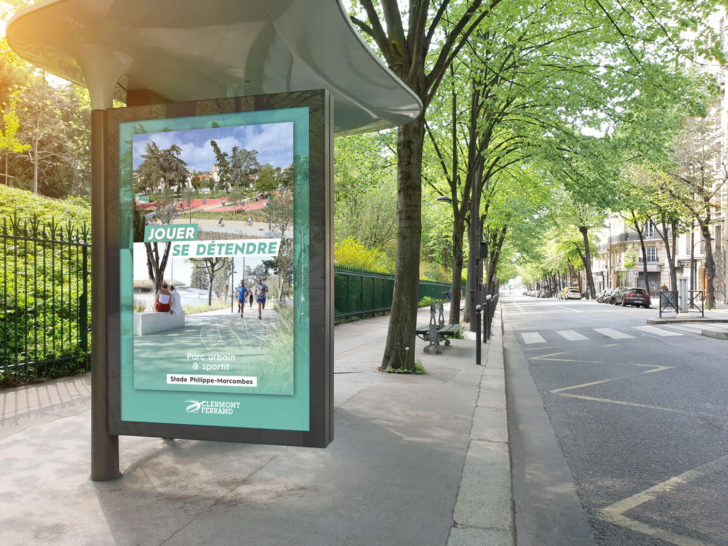 affiche du stade marcombes créé par l'agence com commerce