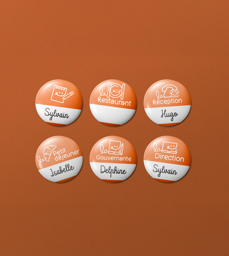 badges d'équipe pour le marmotel à Clermont-Ferrand