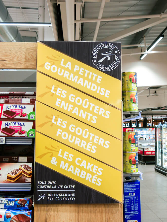 création de signalétique dans un magasin Intermarché
