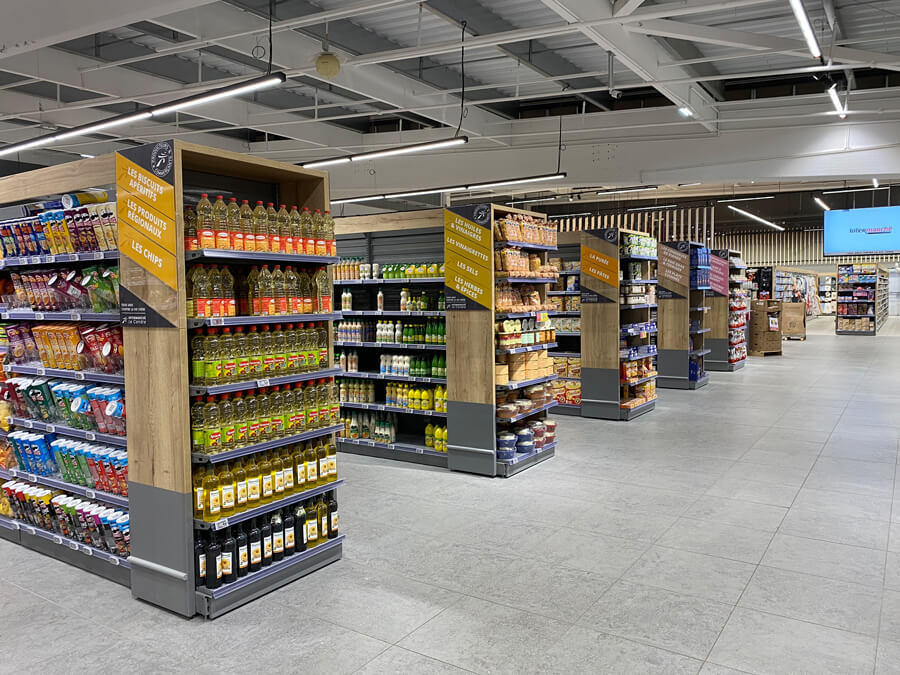 création de signalétique dans un magasin Intermarché