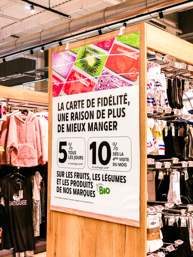 création de signalétique dans un magasin Intermarché