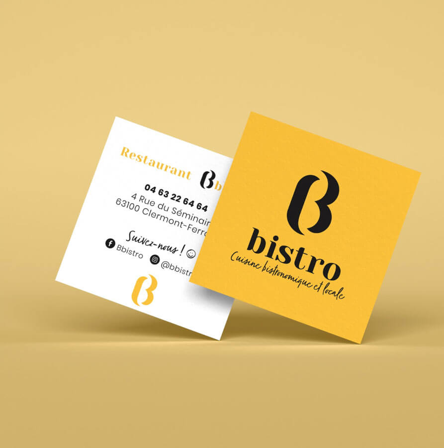 carte de visite restaurant b bistro