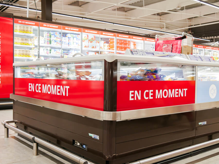 création de signalétique dans un magasin Intermarché