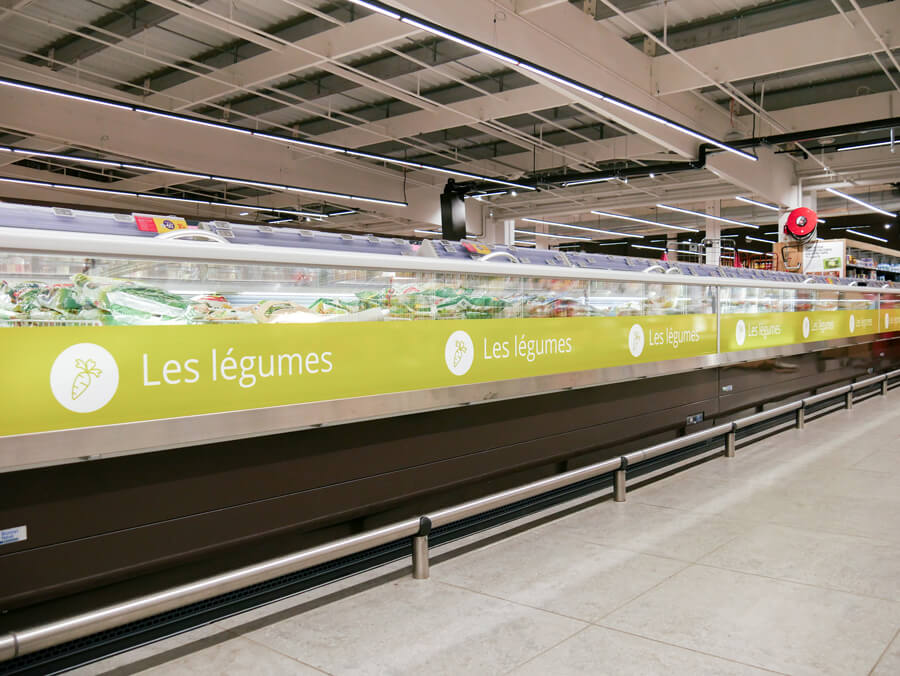 création de signalétique dans un magasin Intermarché
