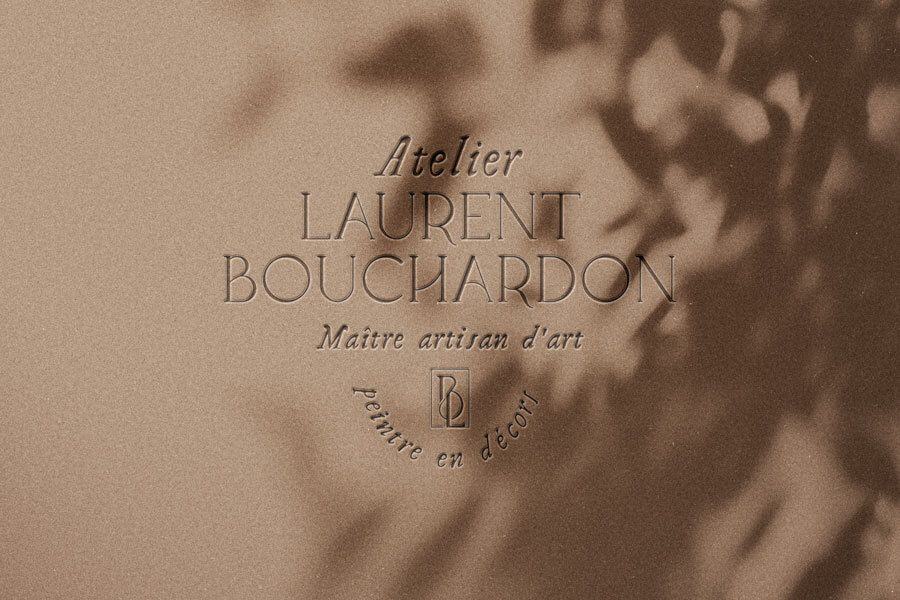 réalisation d'un logo pour l'Atelier Bouchardon, artisan peintre