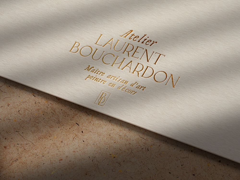 réalisation d'un logo pour l'Atelier Bouchardon, artisan peintre