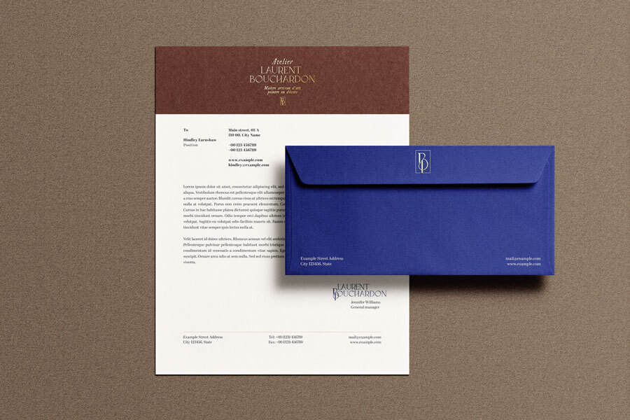 réalisation d'un logo pour l'Atelier Bouchardon, artisan peintre