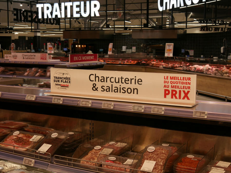création de signalétique dans un magasin Intermarché