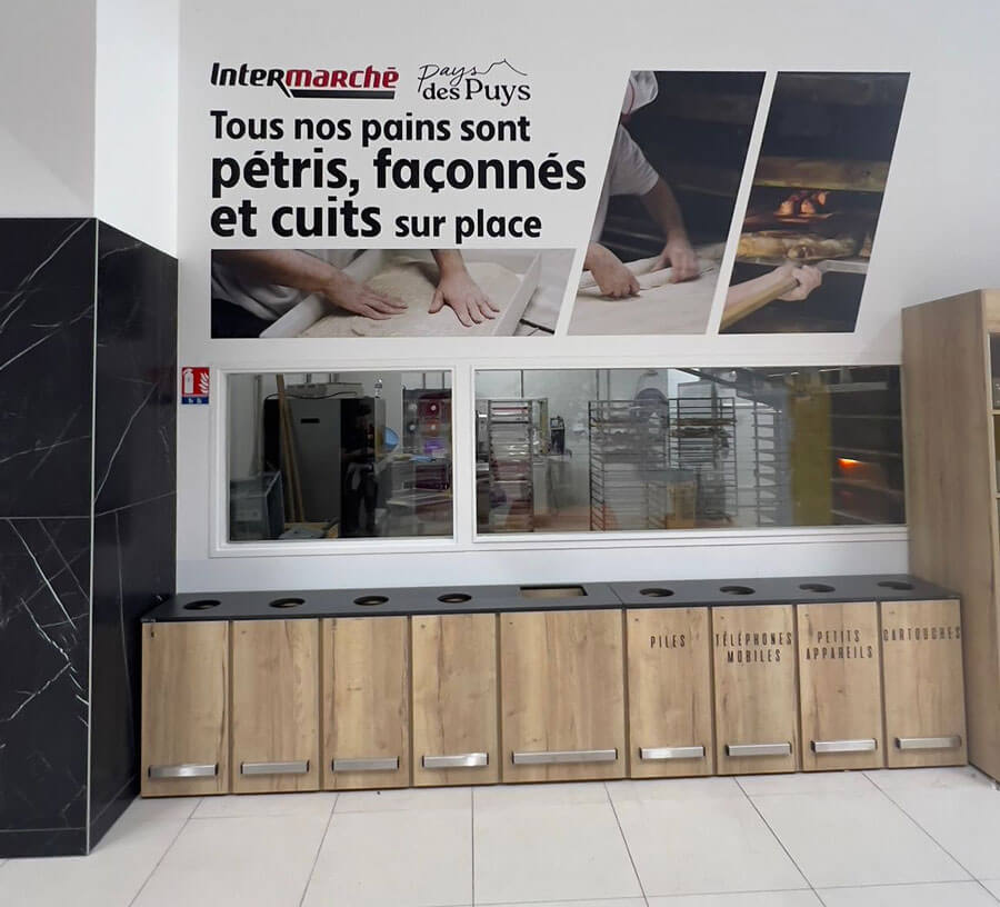 création de signalétique dans un magasin Intermarché