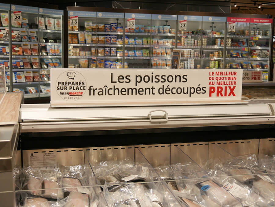 création de signalétique dans un magasin Intermarché