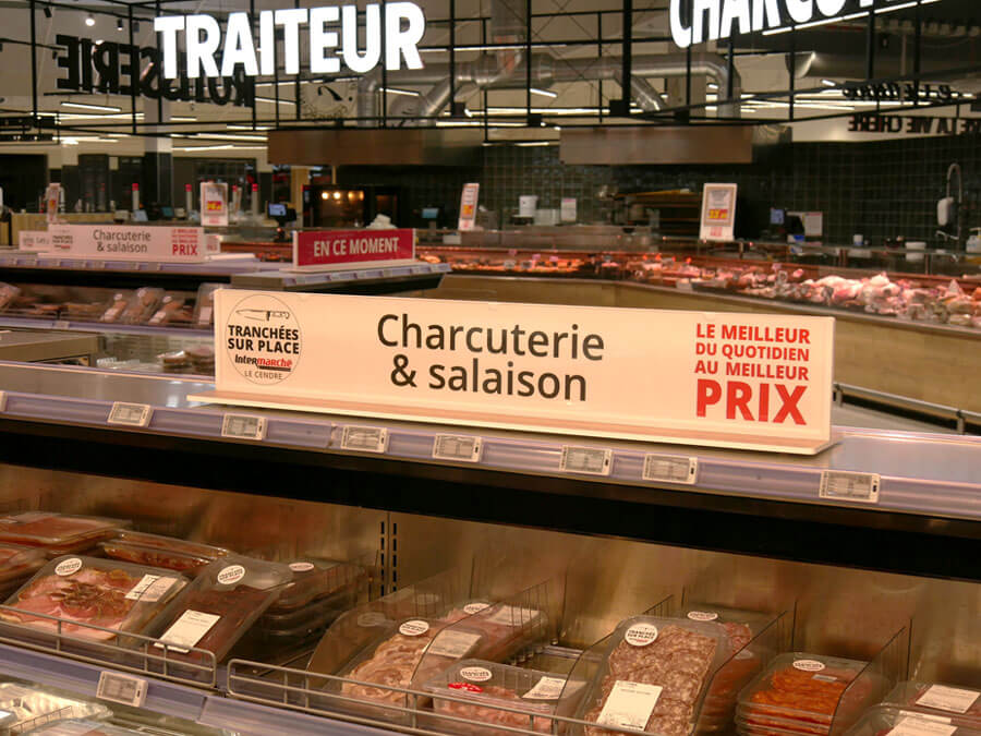 création de signalétique dans un magasin Intermarché