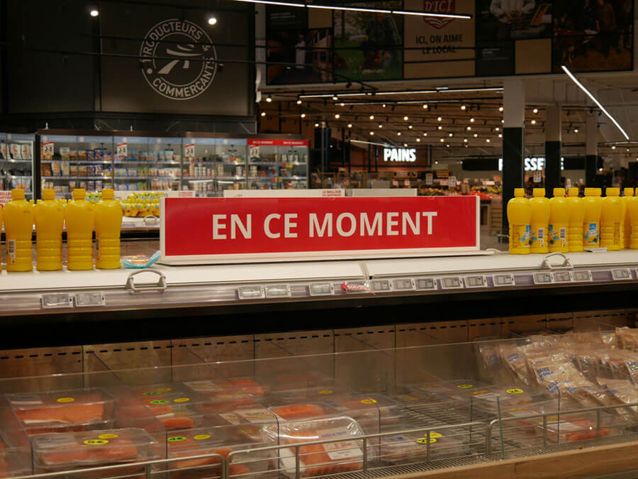 création de signalétique dans un magasin Intermarché