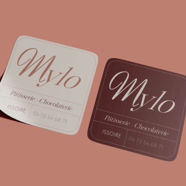 mylo-sticker création de logo pour une pâtisserie à issoire